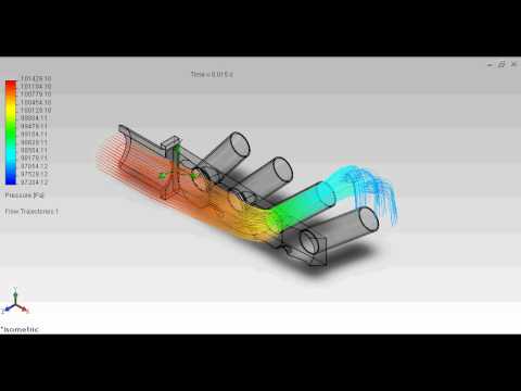 Intake Manifold - Plenum - CFD transient animation