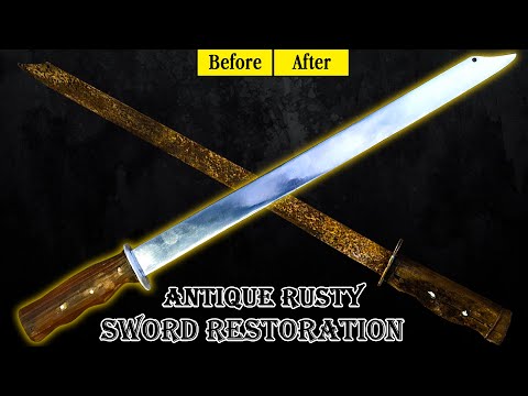 Antique Rusty Sword Restoration - Restore of Old Rusty Sword