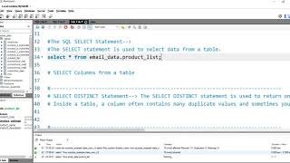 SQL SELECT Statement| select data from a Table | Fetch selected columns from a SQL table