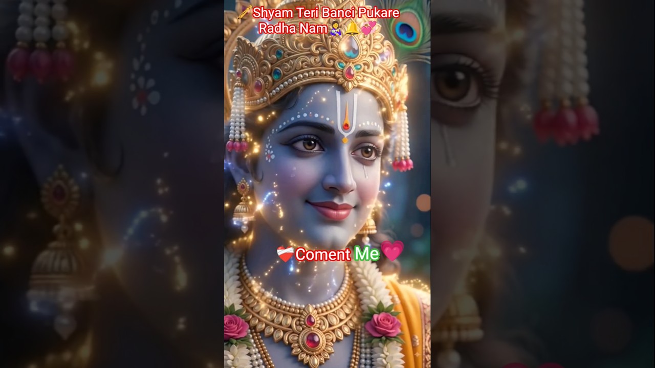 🪈Shyam Yeri Bansi Pukare Radha Nam👩‍🍼💞💗 #sorts #bhakti #sort #viral  #radhakrishna
