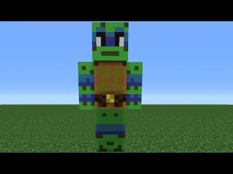 Minecraft Tutorial: How To Make A Teenage Mutant Ninja Turtle Statue
