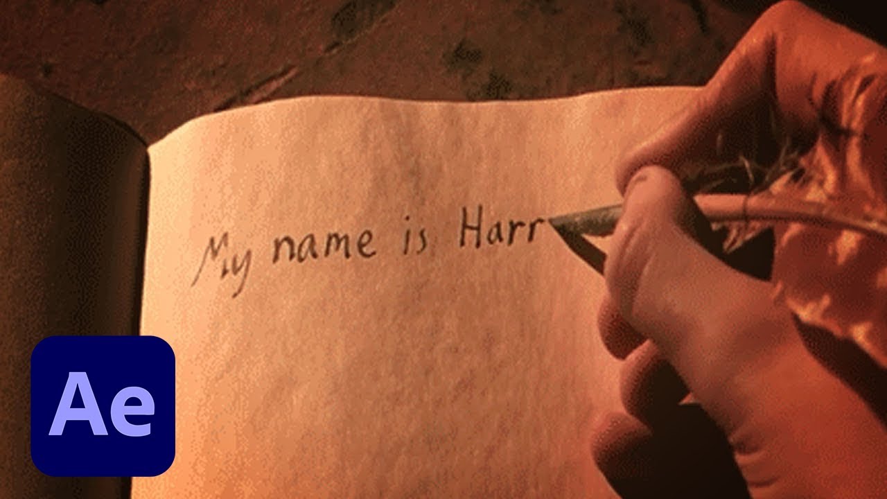 How To Create The Tom Riddle's Diary Fade Out Effect in Adobe After Effects (Harry Potter)
