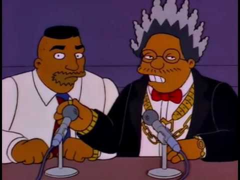 Homer Simpson Prepares to Fight Drederick Tatum