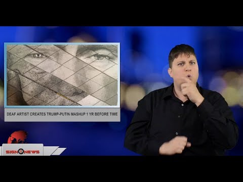 Deaf artist creates Trump-Putin mashup 1 yr before Time (ASL - 7.20.18)