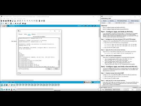 4.3.2.6 Packet Tracer - Configuring IPv6 ACLs