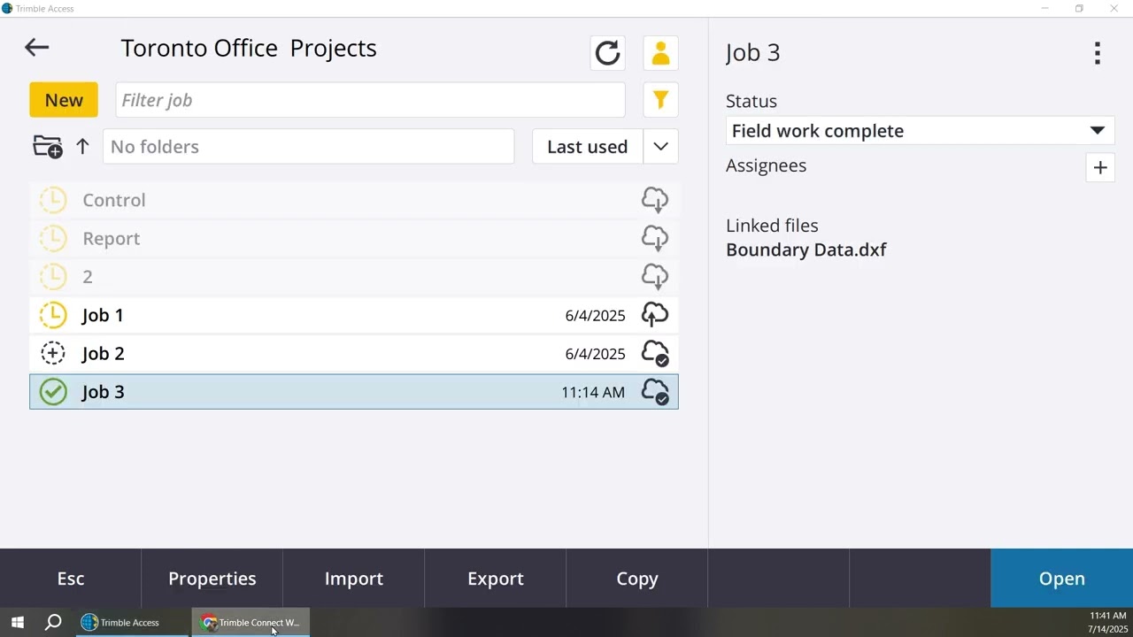 Can-Learn: Trimble Access Transfer CSV Using Trimble Connect