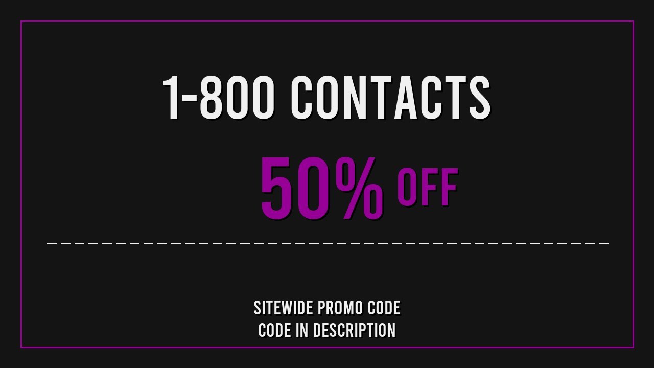 1-800 Contacts Discount Code 2025 May