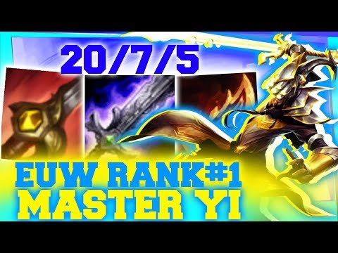 MASTER YI vs LEE SIN | Rank 1 Master Yi EUW, (SINERIO) 7M mastery points | Challenger |PATCH  v10.10