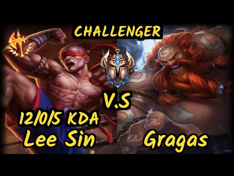 Kanavi (LEE SIN) vs GRAGAS - 12/0/5 KDA JUNGLE CHALLENGER GAMEPLAY - KR