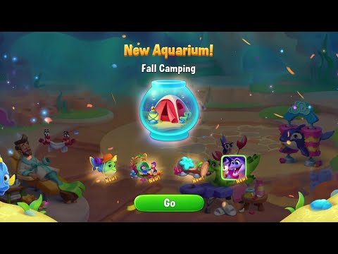 @Fishdom Shopping Time with 2.5M Coins. New Aquarium: Fall Camping