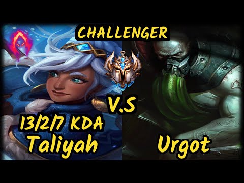 PNG Minerva (TALIYAH) vs URGOT - 13/2/7 KDA JUNGLE CHALLENGER GAMEPLAY - BR v9.7