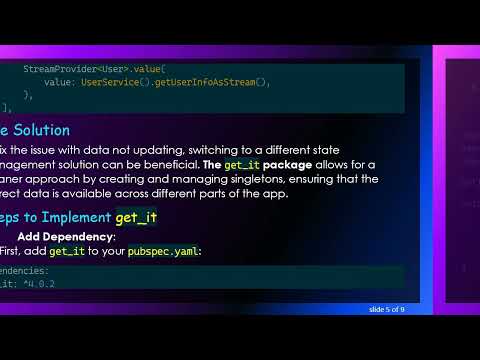Fix StreamProvider Listening Issues When User Changes in Flutter