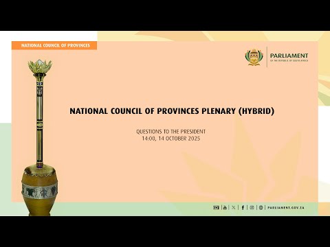 NATIONAL COUNCIL OF PROVINCES PLENARY, 14 October 2025