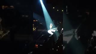 Matchbox 20. Time after Time, acoustic.  Lightning hit and he sang this!