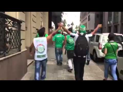 "LOS DEL SUR EN URUGUAY CAMINANDO AL CENTENARIO vs peñarol 2016" Barra: Los del Sur • Club: Atlético Nacional • País: Colombia