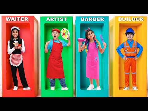 Кids experience the world of jobs - what occupations will they try?!