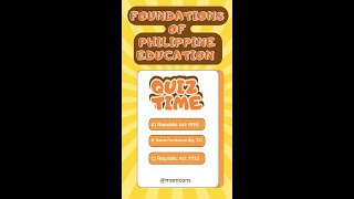 Foundations of Philippine Education
