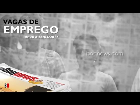 Vagas de Emprego de 20 a 26/03/2017