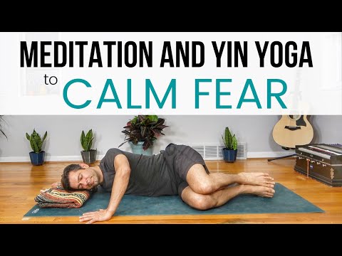 20 min Guided Meditation and Yin Yoga to Calm Fear & Anxiety | David O Yoga