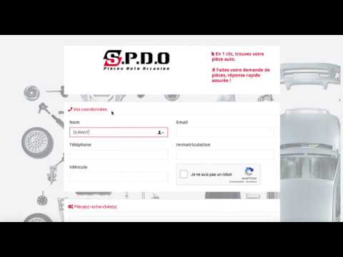 Tuto SPDO : Faire une demande de pièce en ligne