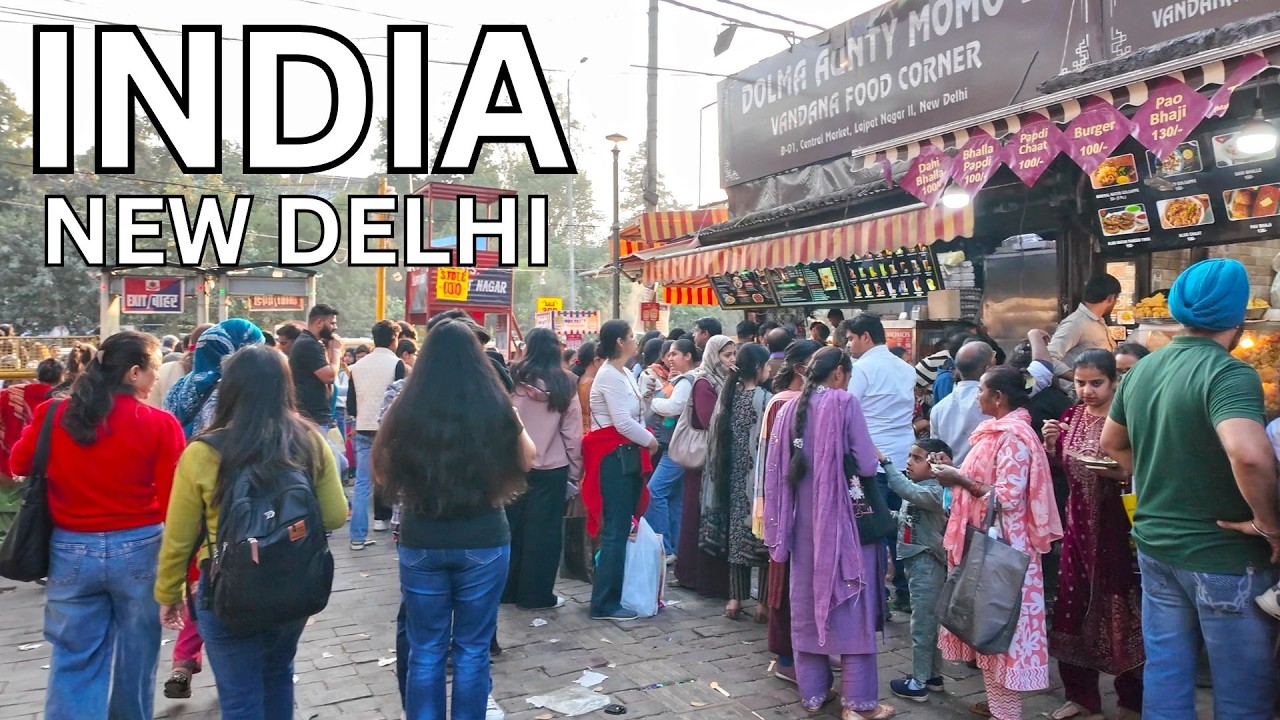 Immersive street-level walking tour through Delhi (Market 3), India, showcasing authentic urban landscapes, local architecture, and the vibrant atmosphere of the city's neighborhoods