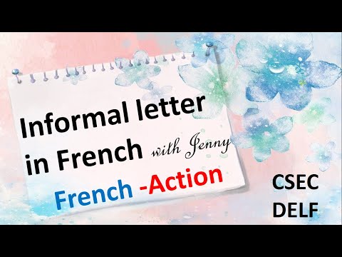 FRENCH LETTER- WRITING: INFORMAL with Jenny at your fingertips