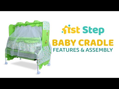 1st Step Baby Bassinet Swing Cradle Jhula with Mosquito Net Storage  Basket for New Born Bassinet