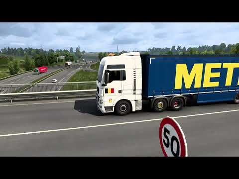Euro Truck Simulator 2 | MAN TGX XXL | Geneva to Dijon | Empty Pallets