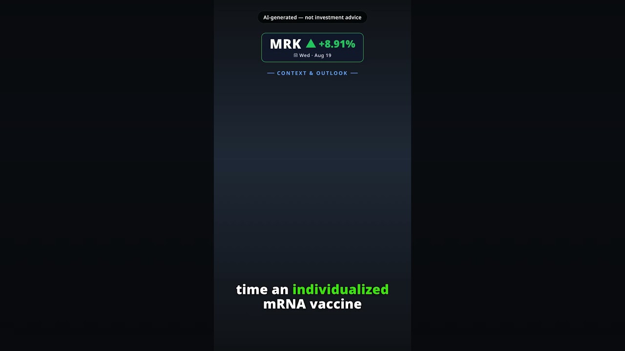 Why Is Merck & Stock Leaping Today? MRK +8.91% (Aug 19)