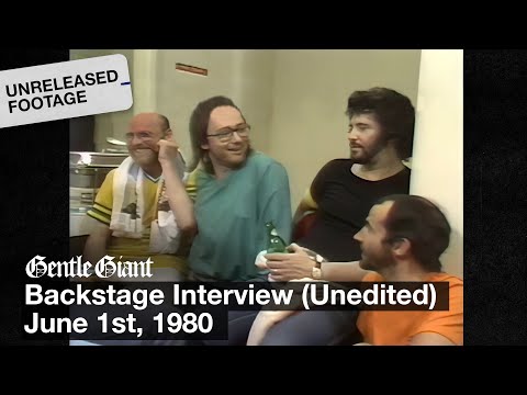 *UNRELEASED FOOTAGE* Gentle Giant Backstage Interview on June 1st, 1980.