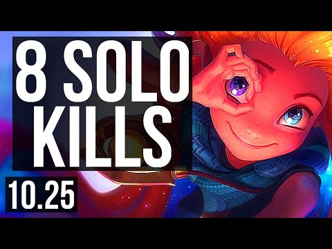 ZOE vs CAMILLE (MID) | 8 solo kills, 17/2/6, Legendary, 300+ games | KR Diamond | v10.25