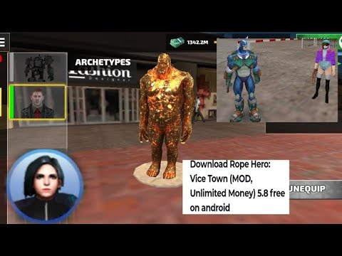rope Hero vice town big update new missions and version 5.8 video and new character mutant