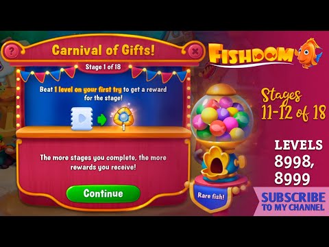 #fishdom carnaval of gifls! part 9 levels 8998, 8999