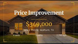 Price Reduction 604 E 13th Street Wolfforth TX