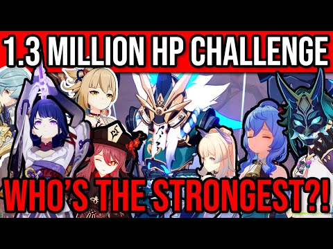 1.3 MILLION HP CHALLENGE! WHO'S THE BEST DPS?! 16 Popular Teams! Genshin Impact