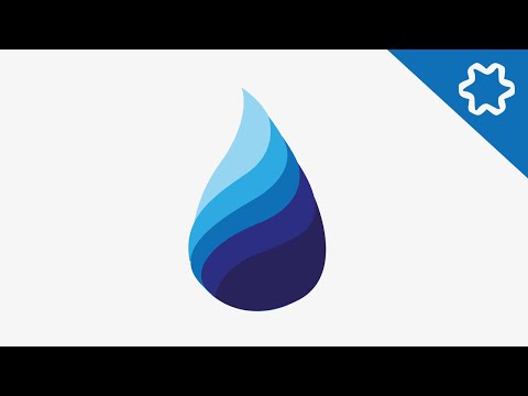 Water Drop Logo Design Tutorial With Different color every layer Adobe illustrator tutorial