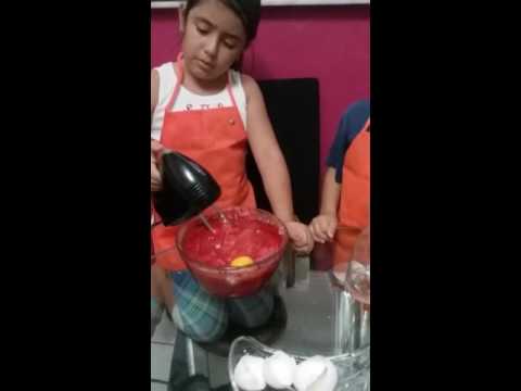 Baking a red velvet bread with my brother☺🍞