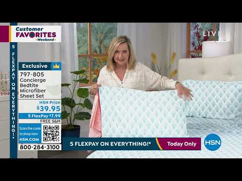 Concierge Collection Bedtite Microfiber Sheet Set w/Extr...
