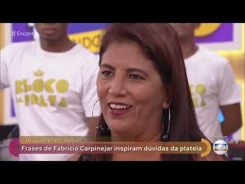 Encontro com Fátima Bernardes 20/02/2019 - Frases de Fabrício Carpinejar inspiram dúvidas da plateia