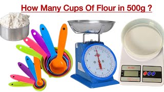 How To Measure Flour With Cups & Scale | How Many cups of Flour in 250 grams