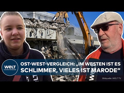 35 Jahre deutsche Einheit: Infrastruktur? „Im Westen ist es schlimmer, maroder!“ | Ihre Stimme