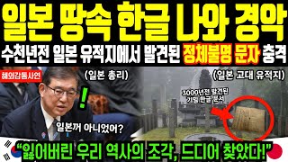 일본 땅속에서 한글나와 경악! 수천년전 일본 유적지에서 발견된 정체불명 문자가 한글이라고? | 해외감동사연
