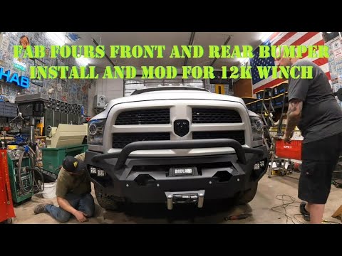 2017 Ram 2500-3500 Fab Fours Bumper Install and Modify for Badland 12k Winch 4th Gen Front and Rear