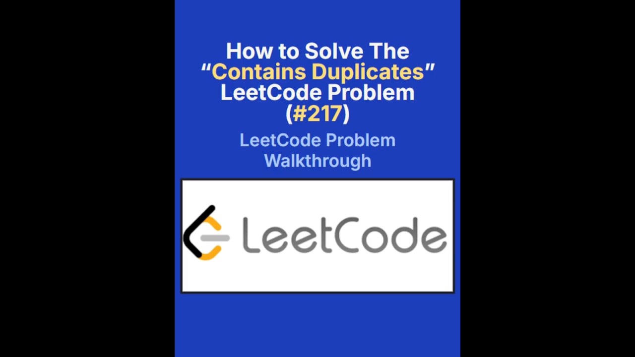LeetCode 217 Contains Duplicate Solution in Python | Easy Interview Problem Tutorial