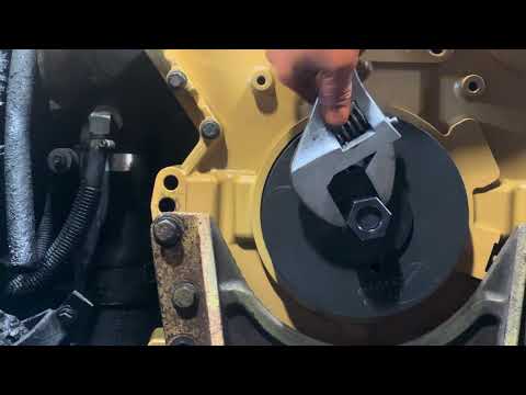 How to remove and replace front crankshaft seal on c15 Caterpillar engine