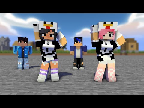 gomy gomy shuffle maid boys vs creeper aphmau, kc , aaron and pierce - minecraft animation #shorts