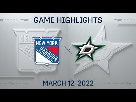 NHL Highlights | Rangers vs. Stars - Mar. 12, 2022