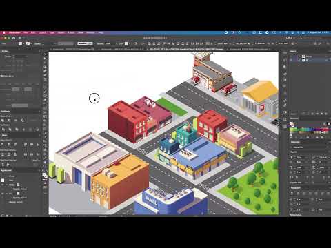 Isometric City Design using shutterstock.com By Red Boomerang Design