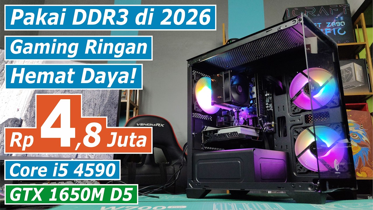 Rakit PC 4 Jutaan di Tahun 2026 Apakah Masih Bagus? Core i5 4590 + GTX 1650M DDR5