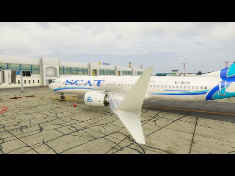 Ташкент - Алматы | Boeing 737MAX9 UP-B3726 | Scat Airlines | UTTT - UAAA | X-Plane 12
